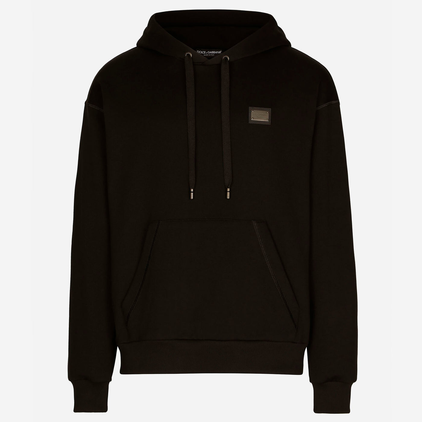 Dolce & Gabbana Branded Tag Jersey Hoodie