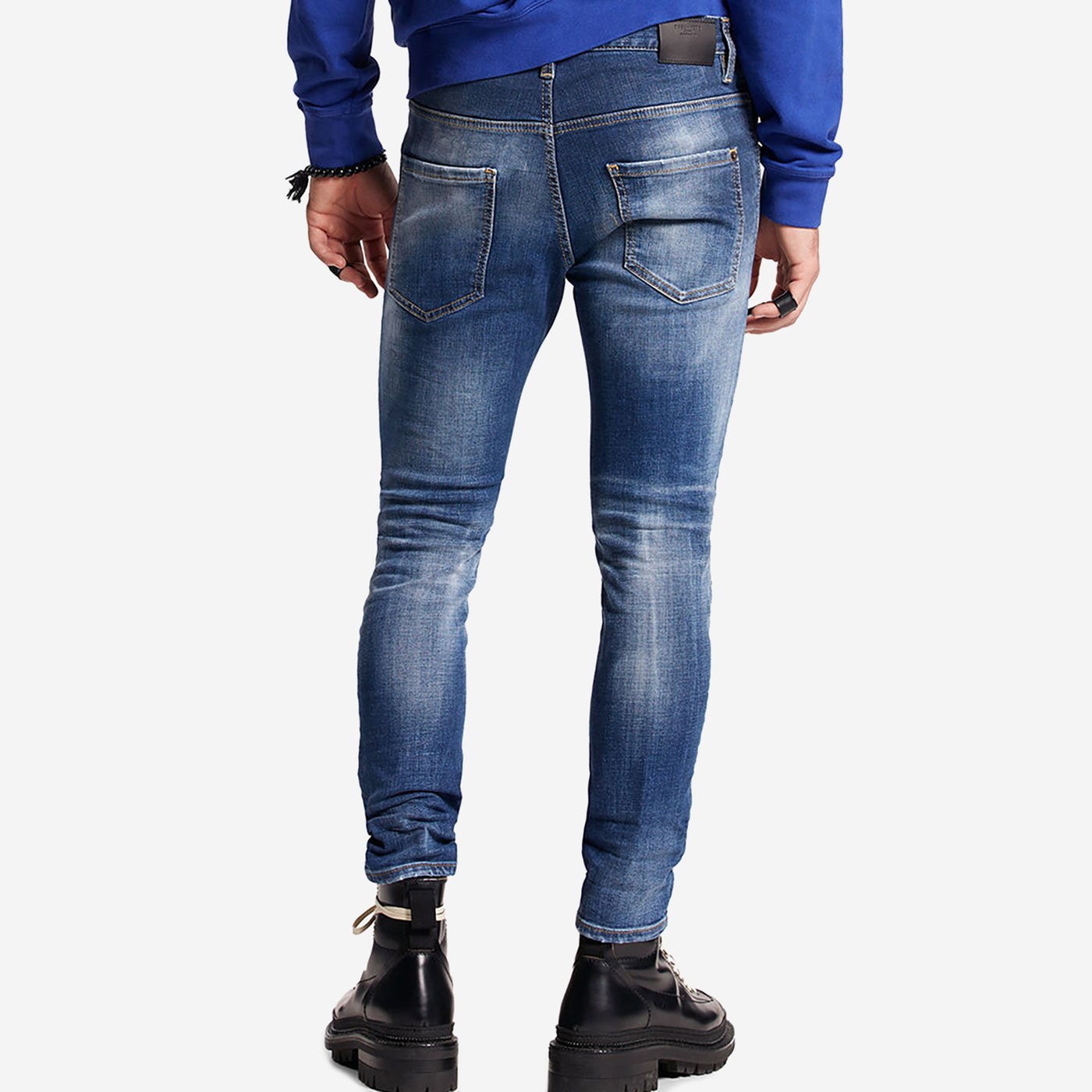 DSquared2 Medium Stapled Clean Wash Skater Jeans