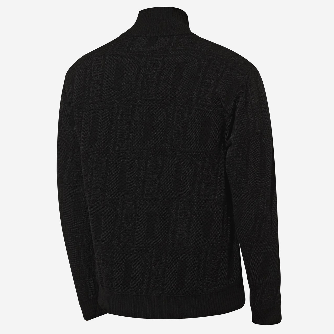 DSquared2 All Over Jacquard Logo Zip Knitwear