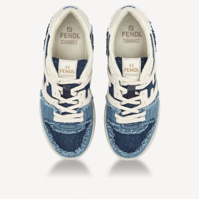 Fendi Match Blue Denim Sneakers