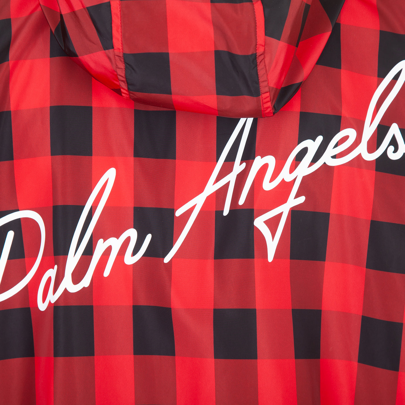Palm Angels Check Print Hooded Jacket