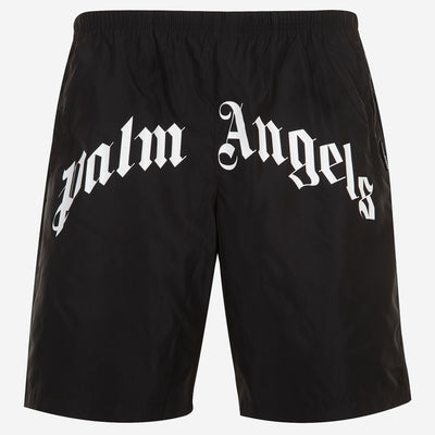 Palm Angels Curved Logo Bold Swim Shorts