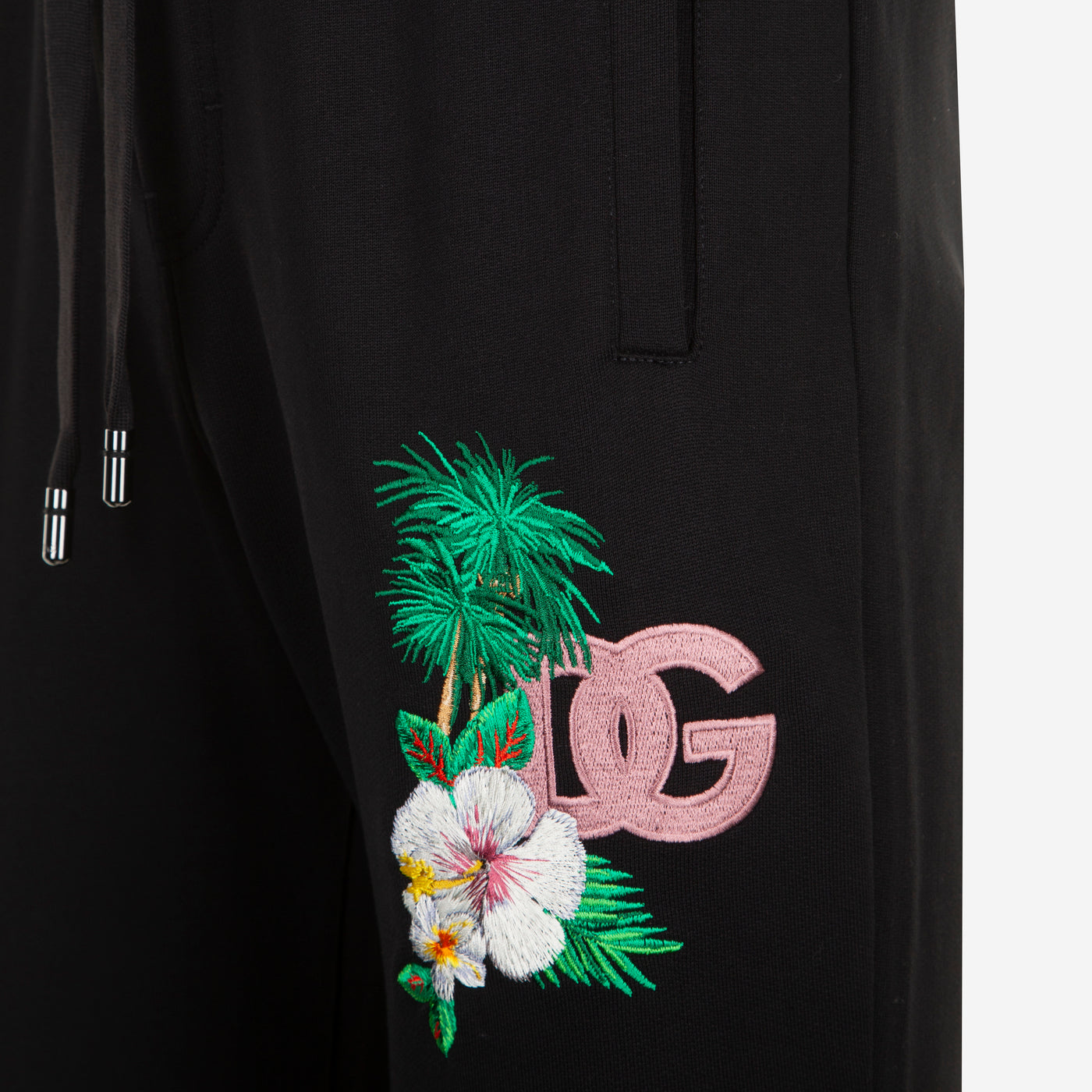 Dolce & Gabbana Hawaiian DG Embroidery Track Pants