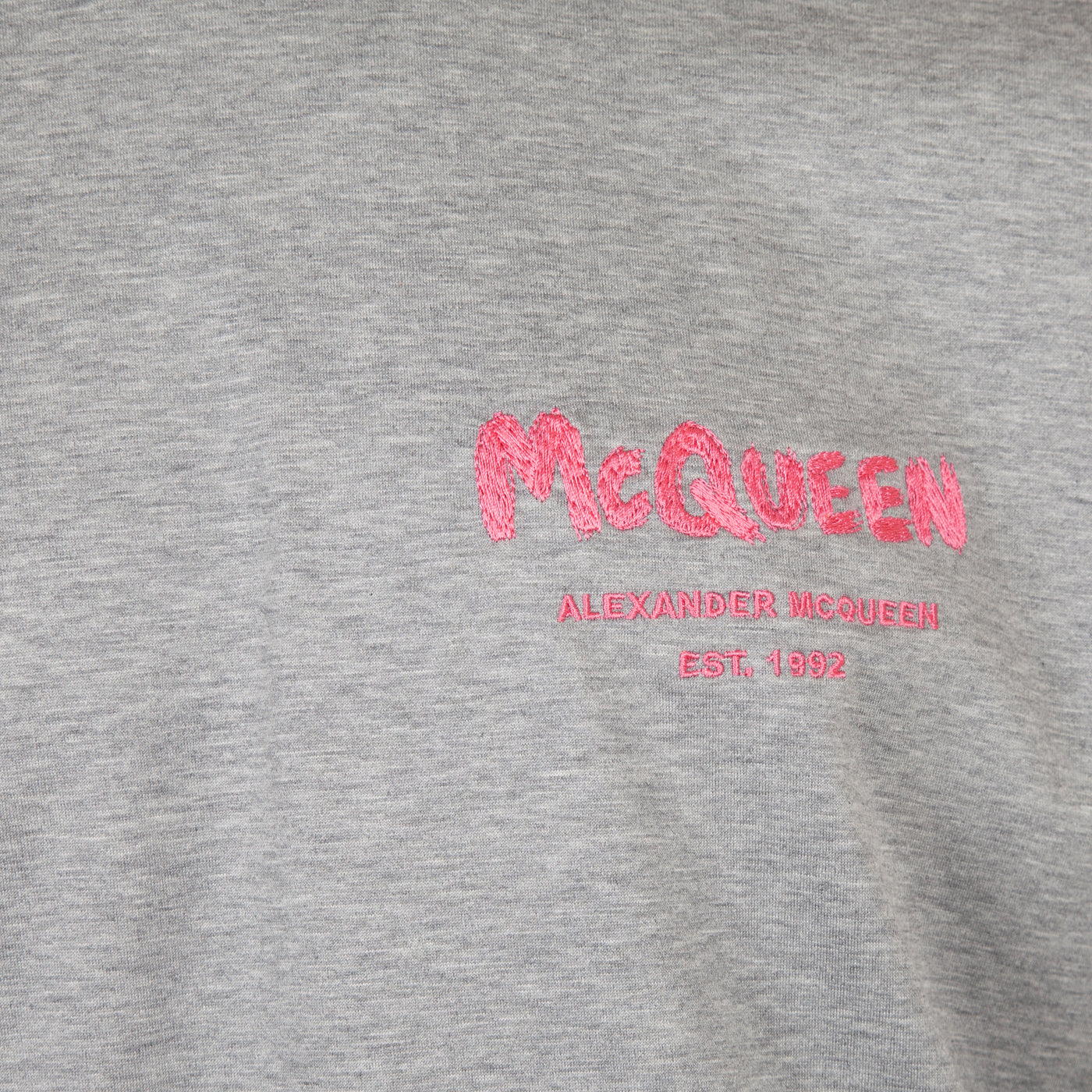 Alexander McQueen Embroidered Graffiti Logo T-Shirt