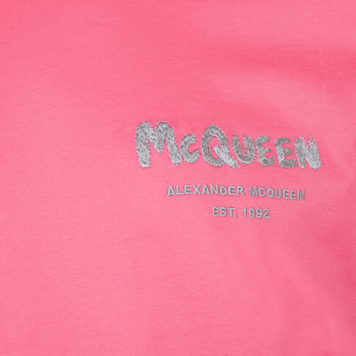 Alexander McQueen Embroidered Graffiti Logo T-Shirt