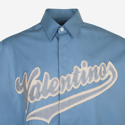 Valentino Embroidered  Patch Logo Shirt