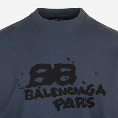 Balenciaga Hand Drawn BB Icon Medium Fit T-Shirt