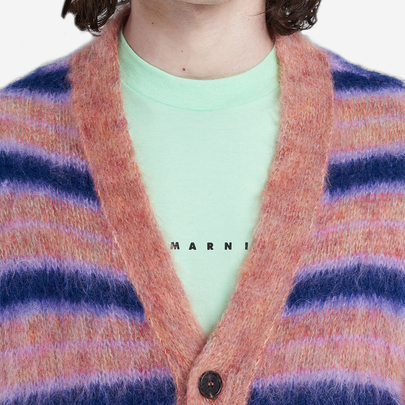 Marni Fuzzy Wuzzy Striped Cardigan