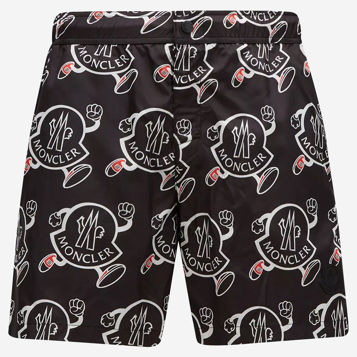 Moncler All Over Logo Print Swim Shorts
