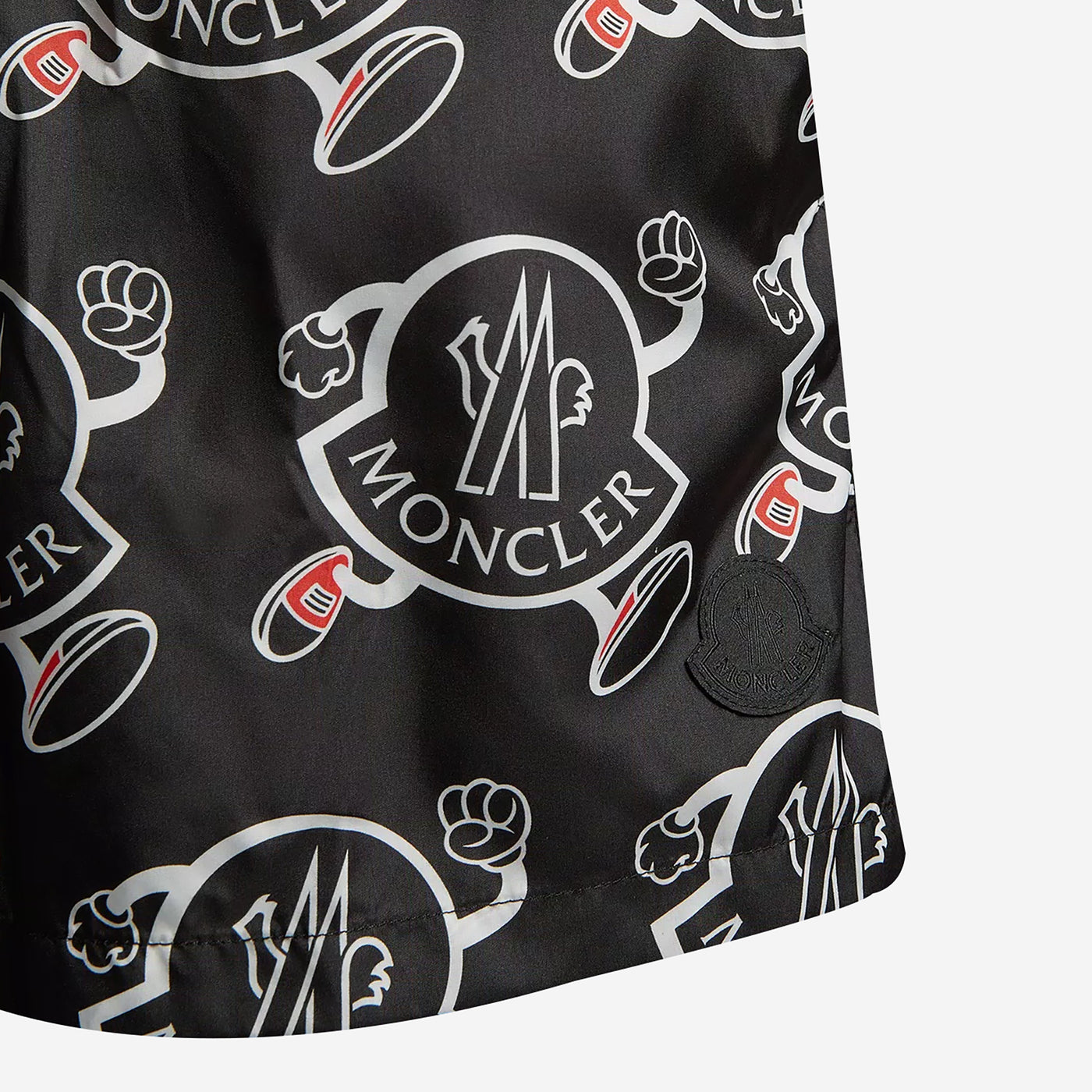 Moncler All Over Logo Print Swim Shorts
