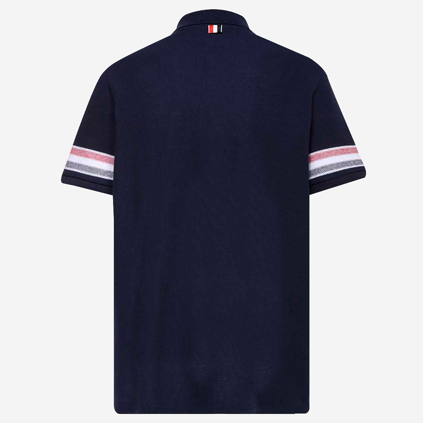 Thom Browne Stripe Sleeves Knit Polo Shirt