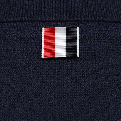 Thom Browne Stripe Sleeves Knit Polo Shirt