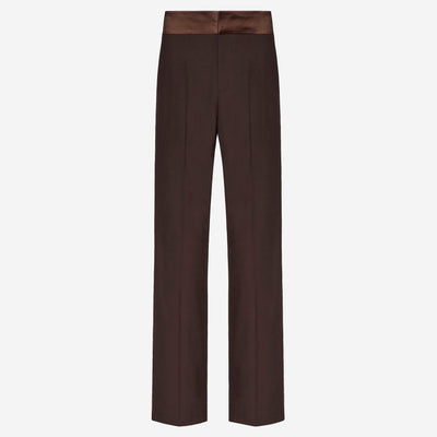 Valentino Belt And Side Bands Wool Trousers