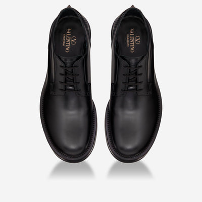 Valentino Garavani Rockstud Essential Leather Derby Shoe