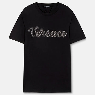 Versace Crystal Varsity Logo T-Shirt