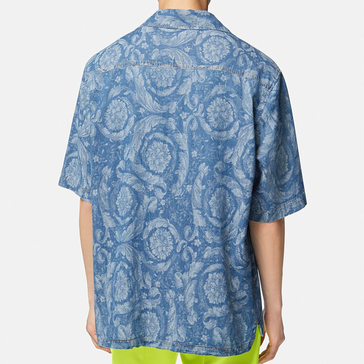 Versace Barocco Silhouette Denim Shirt