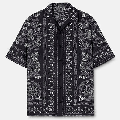 Versace Barocco Silhouette Silk Shirt