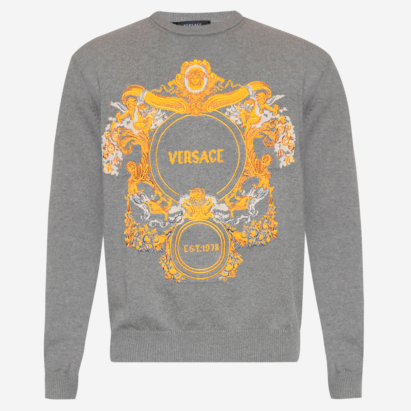 Versace Baroque Intarsia Embroidered Knitwear